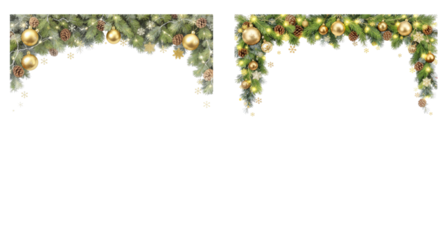 Garland & gold balls png