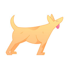 Cute Puppy Internet Gradient Flat Vector Illustration Commercial Animal Asset
