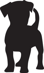 Obraz premium dog silhouette vector.