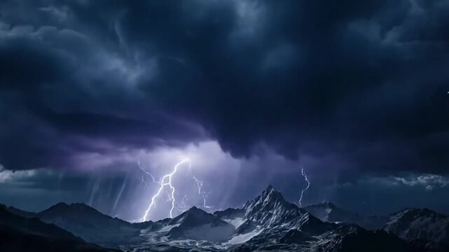 An abstract, high definition visualization of electrical discharges, simulating the intricate, branching patterns of lightning within a dynamic, energy filled storm cloud, viewed from a unique perspec