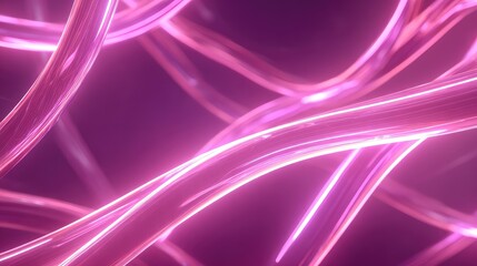 Glowing pink neon tubes abstract technology background