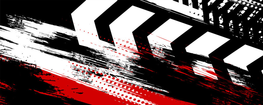 Exclusive red and black color combination sport racing car livery design, for universal medium eps10 vector ready to print.