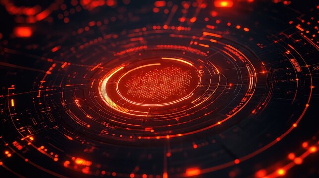 Artificial intelligence brain glowing on digital circuit board