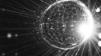 Global network connection transferring data in cyberspace