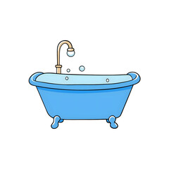 bath tub with bath accessories