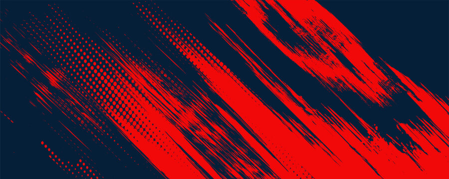 Abstract blue banner design vector, dynamic sporty horizontal background template for media promotion or web banner