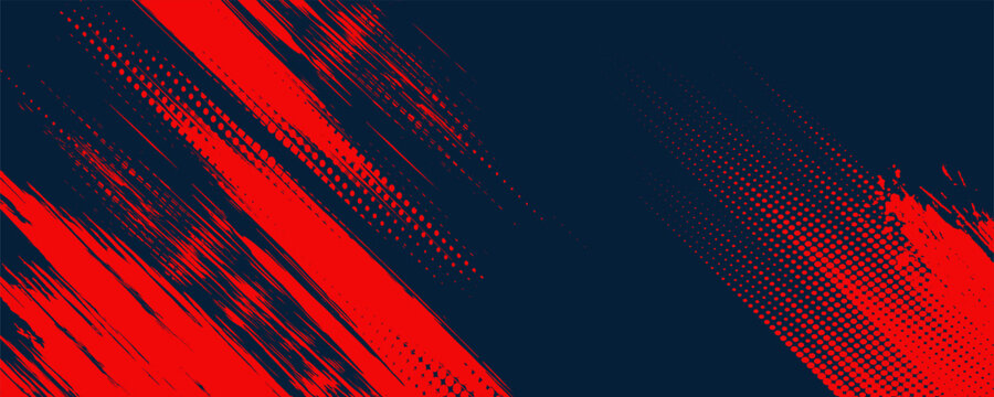 Abstract blue banner design vector, dynamic sporty horizontal background template for media promotion or web banner