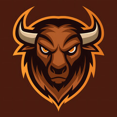 vector illustration of a bull head