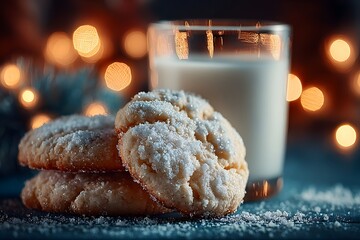 Indulge in Holiday Treats: Cookies and Milk Delight with Too Cozy Ambiance and Festive Spirit