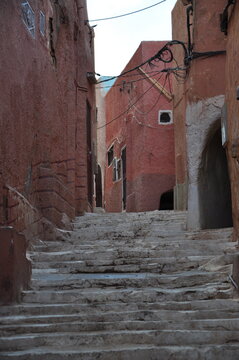 narrow street in the old town of bni mzab