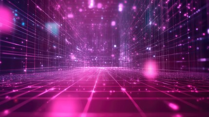 Digital data grid creating a virtual reality cyberspace