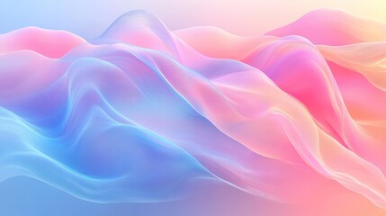Fototapeta premium Abstract pastel wavy flowing gradient digital mesh background