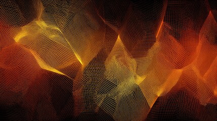 Abstract wireframe grid constructing digital network technology background