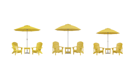 Yellow chair & umbrella png