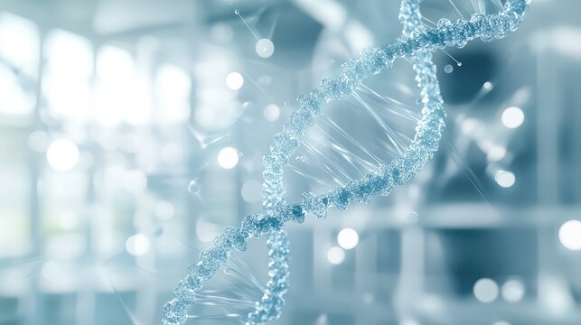 Dna double helix structure representing genetic science and research