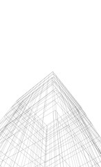 Architectural drawings vector 3d drawing