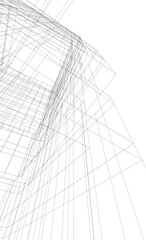 Architectural drawings vector 3d drawing