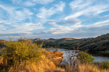 Fototapeta premium Paysage lacustre en Namibie