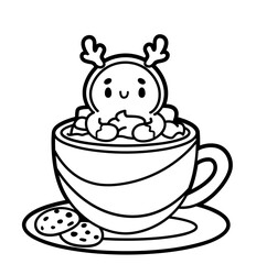 Gingerbread Man in Mug – Cute Christmas Cocoa
