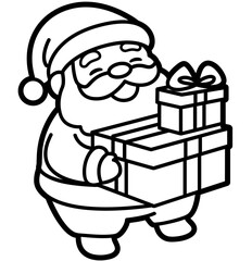 Santa With Presents – Christmas Delivery SVG