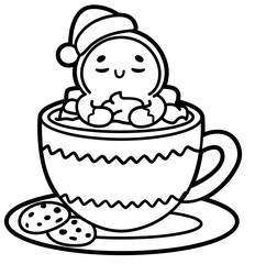 Gingerbread Man in Mug – Cute Christmas Cocoa
