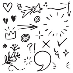 Hand Drawn Element Vector Set