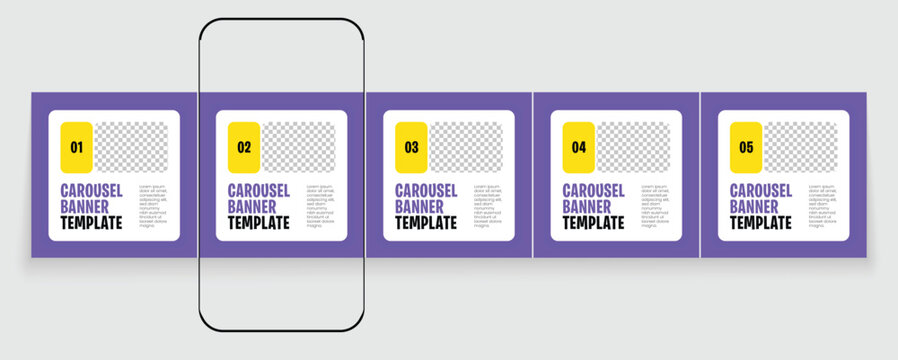Set of LinkedIn carousel post, social media Instagram carousel post, modern and editable business carousel template design	