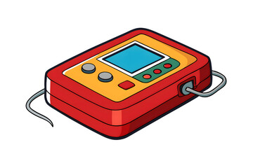 portable radio isolated on white