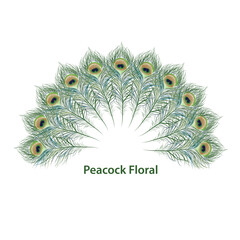 Peacock Floral art.eps