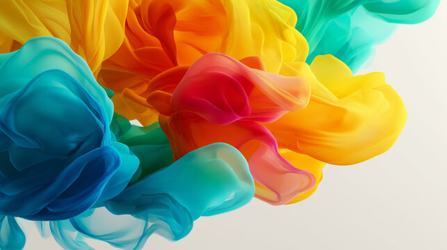colorful gradient mesh abstract with copy space