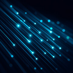 Obraz premium Futuristic Fiber Optic Light Streams | Cyber Data Flow Background