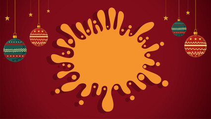 Bright Christmas ornament splash design with bold colorful festive energy