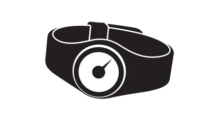 Visualize your fitness goals with this sleek, black and white monochrome tracker graphic, perfect for a modern health campaign or minimalist design project to inspire wellness