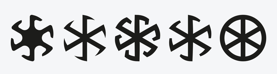 Obraz premium Abstract Gear & Rotor Logo Templates for Engineering, Automotive, and Tech Branding