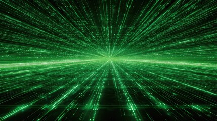 Digital data stream sending information through cyberspace network