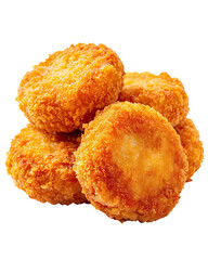 shrimp cake featured as a golden crispy shrimp cake in rich texture lighting, with the shrimp cake presented as a premium isolated PNG ideal for restaurant menus, packaging design and cooking content