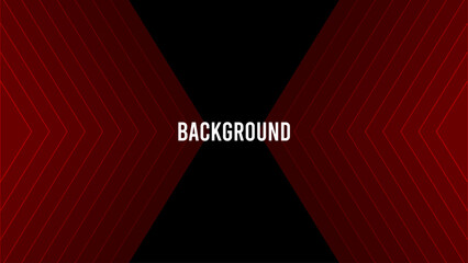 Black abstract background with red overlay triangular pattern, symmetrical frame, gates shape