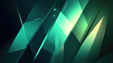 Abstract green geometric shapes overlapping background design