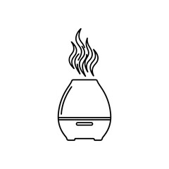 “Aroma Diffuser Icon – Essential Oil Humidifier Line Art for Wellness & Home Decor”