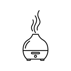 “Aroma Diffuser Icon – Essential Oil Humidifier Line Art for Wellness & Home Decor”