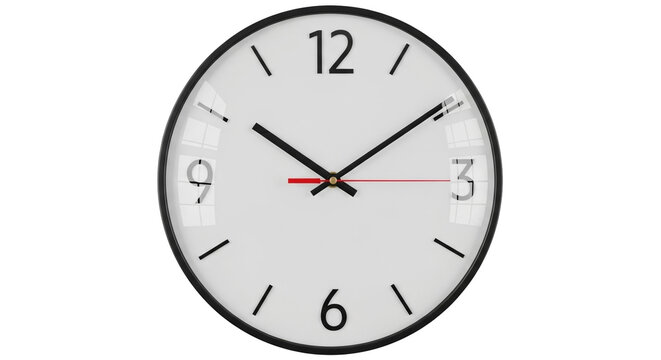 wall clock isolated on white
