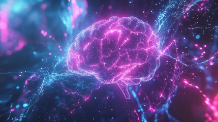 Brain connecting with artificial intelligence neural network technology