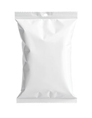 Blank white snack food packaging pouch mockup