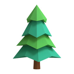 Obraz premium christmas tree isolated on white