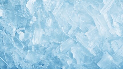 Top view abstract frozen ice pattern with detailed crystalline structure