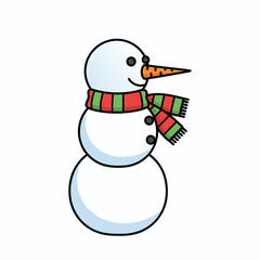 Snowman side profile flat icon