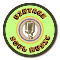 Vintage Soul Music Circular Vinyl Logo-Tribute to 60s -70s Soul