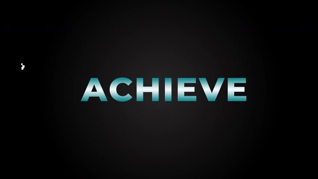 “Focus Commit Achieve” text appears in a clean, modern style on a black background, delivering a strong motivational and minimalist visual message.