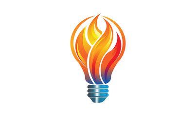 a-unique-logo-with-an-abstract-flame-or-lightbulb- © ashraful