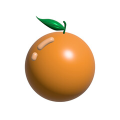 Fresh orange fruit design isolated background,fresh tasty realistic 3D illustration design element.